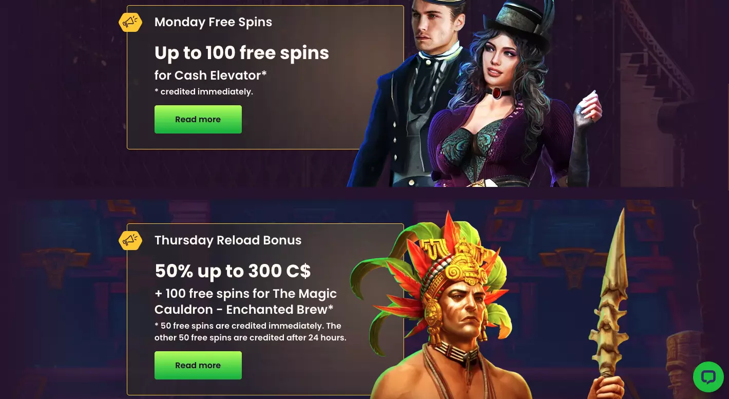 Bizzo Casino bonus codes, free spins and VIP program.