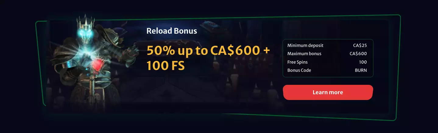 Hell spin bonus code for a Friday Reload bonus