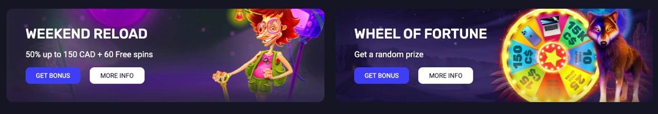 WooCasino bonus offers, free spins and prizes.
