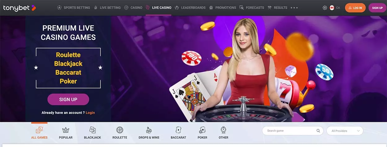 TonyBet Live Casino