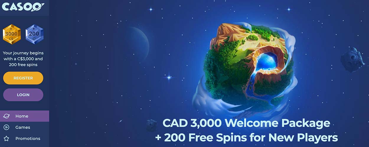 Casoo Casino - online casino for Canadian players.