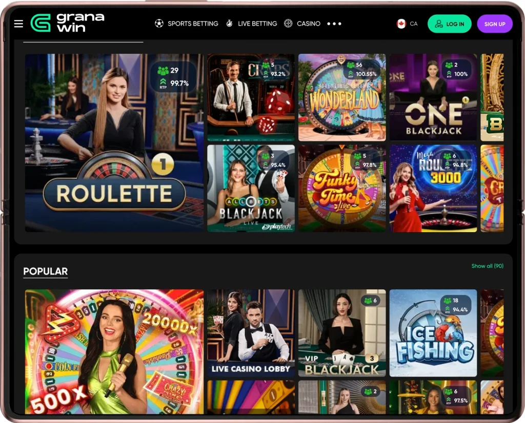 Granawin  Live Dealer