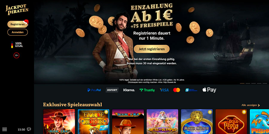 Boni im Jackpot Piraten Casino