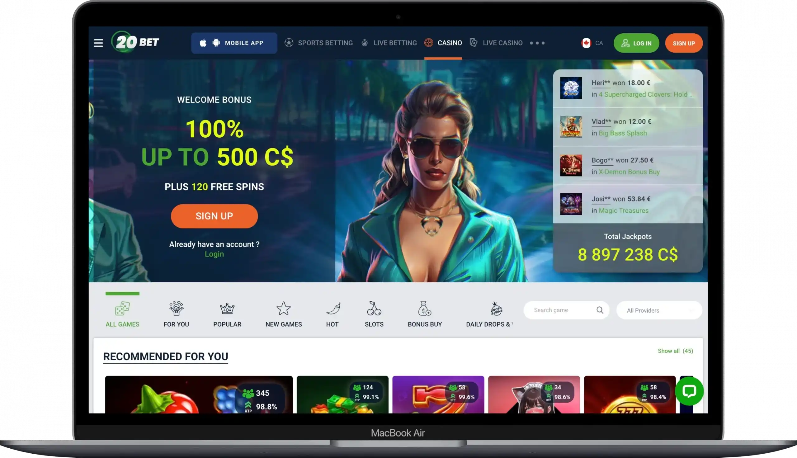 online casinos in canada