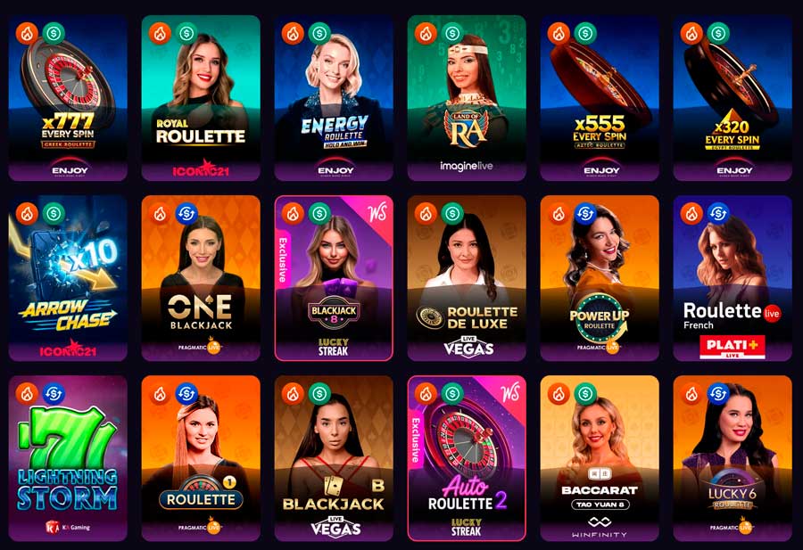 Live-Dealer-Spiele im WinSpirit Casino